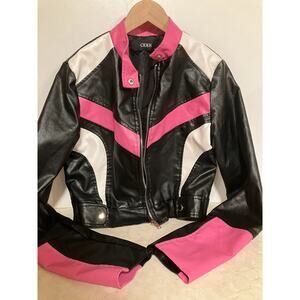 Leather racing jacket nascar fan Cider brand